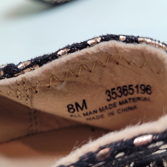 Cato Black and Metallic Gold Ballet Flats Size Women's 8 NEW - Picture 10 of 11